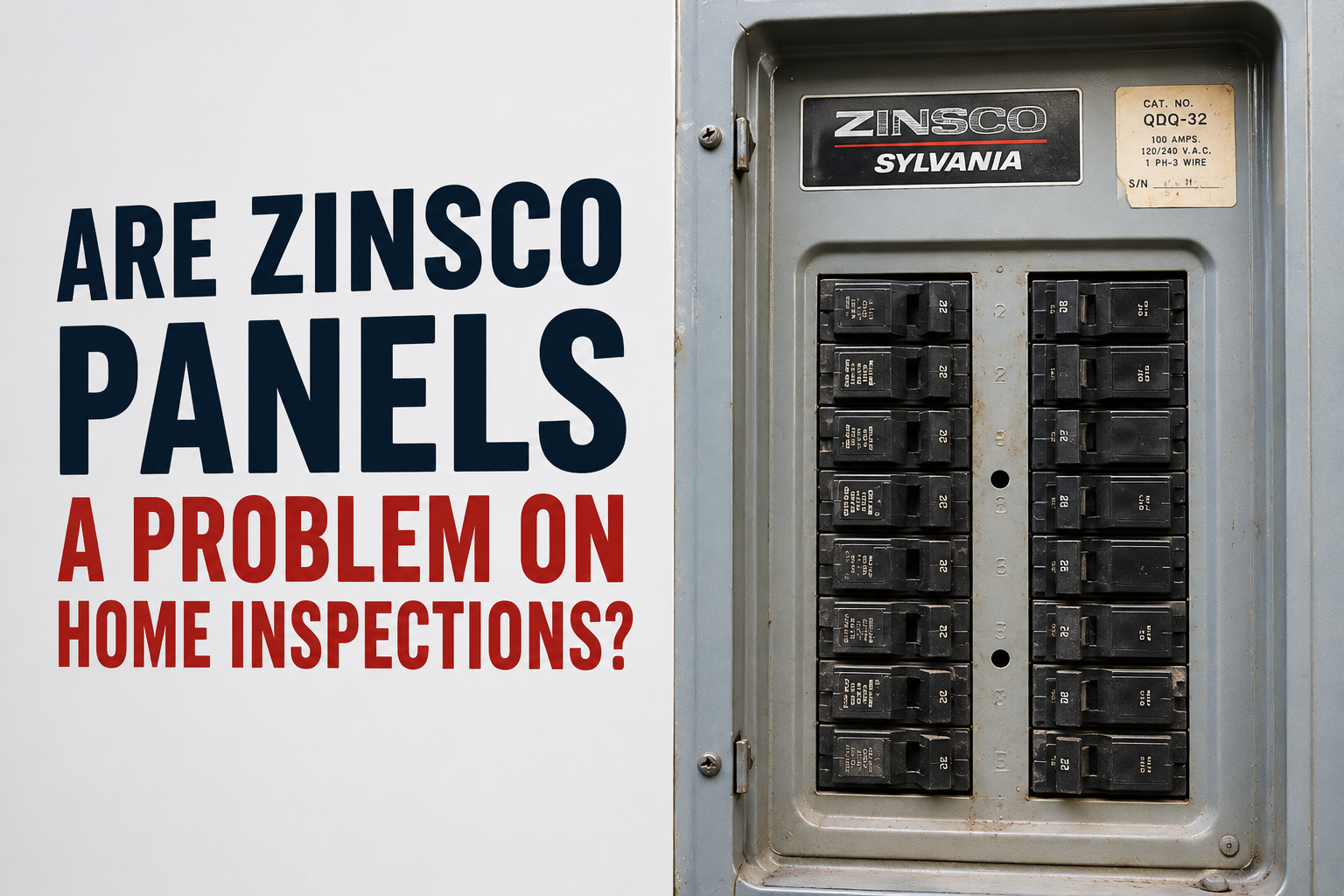 Zinsco Sylvania electrical panel commonly flagged during home inspections for safety concerns